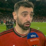 Awkward moment Erik ten Hag drags Bruno Fernandes out of interview live on Sky Sports when grilled about Man Utd future